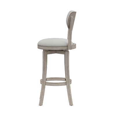 Sloan Aged Gray 43'' Swivel Bar Height Stool with Fog Upholstery