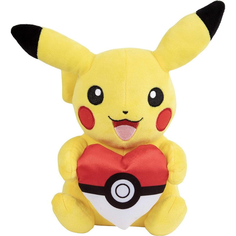 Pokémon 8" Pikachu with Heart Poke Ball Plush - Officially Licensed - Great Gift for Kids & Fans of Pokemon, 2 of 4