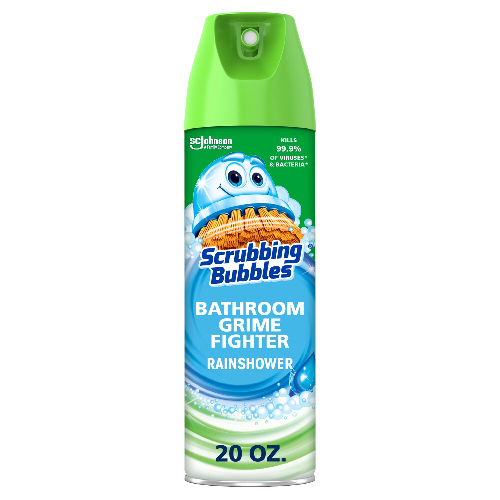 Scrubbing Bubbles Bathroom Cleaner Disinfectant Spray Grime Fighter Aerosol - Rainshower - 20oz