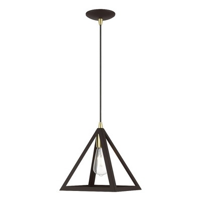 Livex Lighting Pinnacle 1 - Light Pendant in  Bronze/Antique Brass