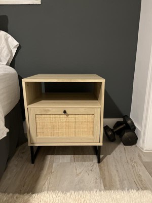 Nash Industrial Modern Wood Tray Top Side Table - Nathan James : Target