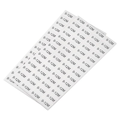 Unique Bargains Self-Adhesive Kids Clothing Size Sticker Labels 2 Sheets