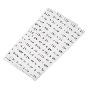 Unique Bargains Self-Adhesive Kids Clothing Size Sticker Labels 2 Sheets - 1 of 3