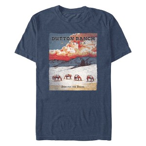 Men's Yellowstone Dutton Ranch Ride For The Brand Snow Poster T-Shirt - 1 of 3