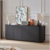 KIGFTSOD Sideboard Storage Cabinet TV Stand – with Wave Pattern, Wooden Vertical Striped Buffet, for Kitchen/Bedroom/Entryway - 2 of 4
