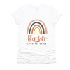 Simply Sage Market Teacher Livin' The Dream Rainbow Short Sleeve Tee - L - White - 2 of 4