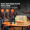 VEVOR Raffle Drum, Holds 5000 Tickets or 200 Ping Pong Balls, Metal Lottery Spinning Drawing with Wooden Turning Handle - 3 of 4