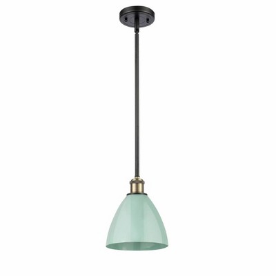 Plymouth Dome - 1 Light Stem Hung Pendant In Industrial Style-9.25 Inches Tall and 7.5 Inches Wide