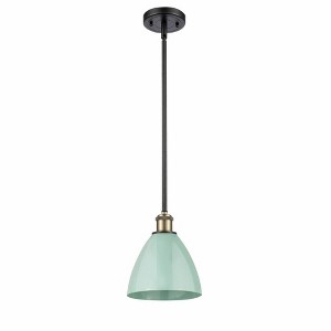 Plymouth Dome - 1 Light Stem Hung Pendant In Industrial Style-9.25 Inches Tall and 7.5 Inches Wide - 1 of 1