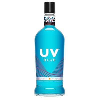 UV Blue Raspberry Flavored Vodka - 1.75L Bottle