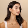 14K Gold Plated Curb Paperclip - HTUTWOO™ Box Sphere Bead Snake Herringbone and Figaro Chain Adjustable Necklace - 3 of 3