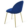 Set Of 4 Nano Tufted Velvet Upholstered Side Chair Gold Leg -The Pop Home - 4 of 4