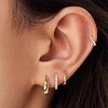 Small Gold Huggie Hoop Earrings Set for Women Men Hypoallergenic 14K Plated Stack Cartilage Earrings, Multiple Piercing - 2 of 4