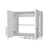 Carmelita 2-Door 2-Shelf Wall Storage Cabinet with Hangers White - 2 of 4