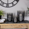 Northlight Medieval Style Iron Pillar Candle Holders - 12.75" - Black - Set of 3 - 2 of 4