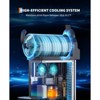 Garvee Commercial Slushy Machine, 450W Stainless Steel Slushie Maker, Fast Cooling & Low-Noise, Auto-Clean for Restaurants, Cafes, Food Trucks - 3 of 4