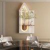 Vynxaria 3-Color LED Wall Decor with 3D Sandstone Design, Glass Vase & Rabbit Statue - 3 of 4