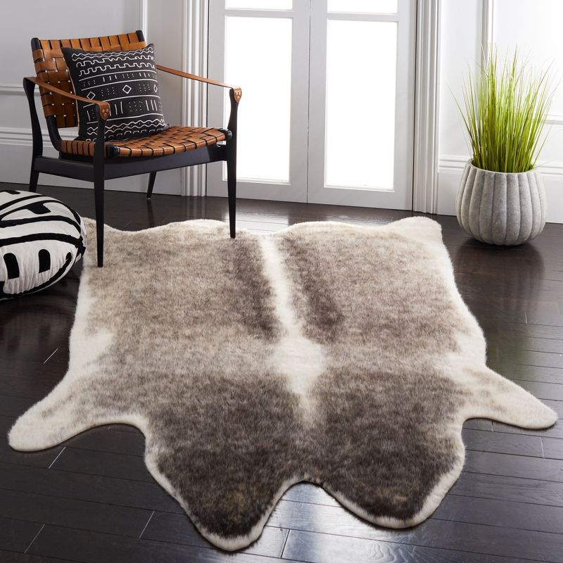 Faux Cow Hide FCH203 Power Loomed Area Rug  - Safavieh, 2 of 7
