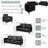 3-Piece Living Room Furniture Set with USB, Modern 3-Seat Couch, Loveseat & Accent Chair for Small Spaces - 2 of 4