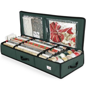 Hearth & Harbor Christmas Wrapping Paper & Holiday Accessories Storage Container - 1 of 4