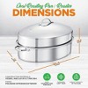 NutriChef Oval Roasting Pan, Roaster with Polished Rack, Wide Handle and Stainless Steel Lid - 2 of 4