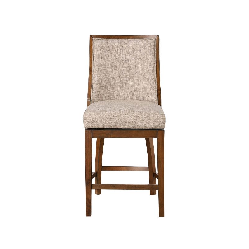 24&#34; Katherine Upholstered Swivel Counter Height Barstool Walnut Brown - Home 2 Office, 1 of 7