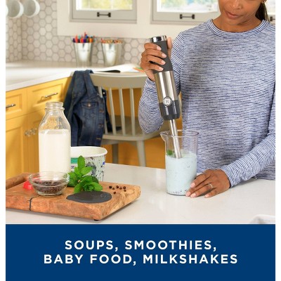Stainless Steel 2-Speed Hand Blender with Attachments