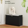 Shoe Storage Bench with Padded Seat Cushion and Flip-Drawer, Entryway Bench, Shoe Cabinet, 31.5x10.2x18.7 Inches - 4 of 4