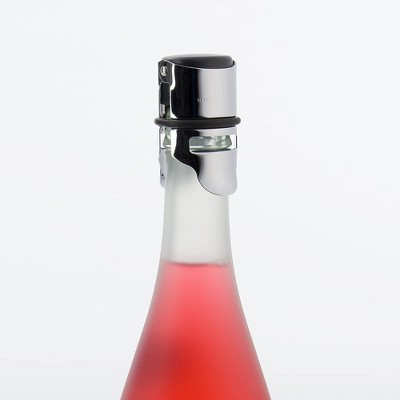 Westmark Silver Metal Champagne Stopper with Spring-Loaded Clamp
