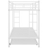 Twin Over Twin Bunk Bed with Trundle, Metal Bunkbeds with Ladder and Guardrail, Convertible Bunkbed Frame for 3 Kid, No Box Spring Needed - 4 of 4