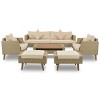 Outdoor 6-Pieces Seating Set, All Weather PE Wicker Sofa Set with Glass Table, Sofa with Steel Frame and Removable Cushions–Cuddlewood - 4 of 4