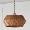 Capital Lighting Nadeau 1 - Light Semi-Flush Mount in  Light Wood/Patinaed Brass - 4 of 4