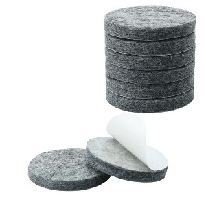 Unique Bargains Felt Self-stick Non-slip Anti-scratch Round Furniture Pads Gray 8 Pcs - 1 of 4