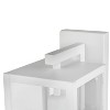 Globe Electric Bowery 1-Light 16" Metal Indoor Outdoor Wall Sconce with Clear Glass Shade Matte White - 3 of 4