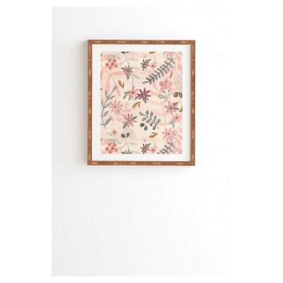 Wonder Forest Feminine Floral Framed Wall Art 14" x 16.5" - Deny Designs