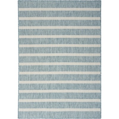 Nourison Positano Modern Stripes Flatweave Outdoor Rug