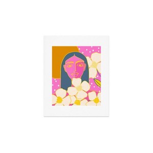 Deny Designs Maritza Lisa A Girl And Her Flowers Framed Art Print - 1 of 4