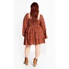Women's Plus Size Dahlia Mini Print Dress - spice | CITY CHIC - 2 of 4