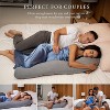 Pharmedoc Pregnancy Pillows J-shape Full Body Maternity Pillow, Grey Cooling Cover - 3 of 4