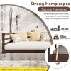 Gulches Patio Swings: Twin Size Country Daybed with 96-Inch Ropes, Brown/Black/White Finish - 4 of 4