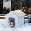 VEVOR Heated Cat House, Outdoor Kitty Shelter with Adjustable Temperature and Timer, 600D Oxford Cloth Foldable Cat Shelter, Blue (Small) - 2 of 4
