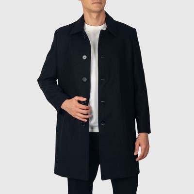Мужские куртки Alpine Swiss Orson Mens Wool Blend Car Coat Tailored LongTopcoat for Men Single Breasted Overcoat Winter Jacket BLK MED — фото 2