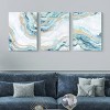 (Set of 3) 18" x 24" Crystal Agate Hand Embellished Wall Canvas Set Gold - Tyler & Finn: Modern Polystyrene Decor, Vertical Orientation - 2 of 4