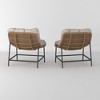 2pk Papasan Scoop Outdoor Patio Chair - Natural - Saracina Home - 3 of 4