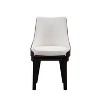 Set of 2 Orleans Swivel High Back Dining Chairs Cream/Black - Boraam: Upholstered Kitchen Seating, 300 lbs Capacity - 3 of 4