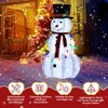 Angel Sar 4FT Pre-Lit Snowman Christmas Yard Decoration, Pull-Up Lighted Snowman with 100 White LEDs & Multi-Color String - 4 of 4