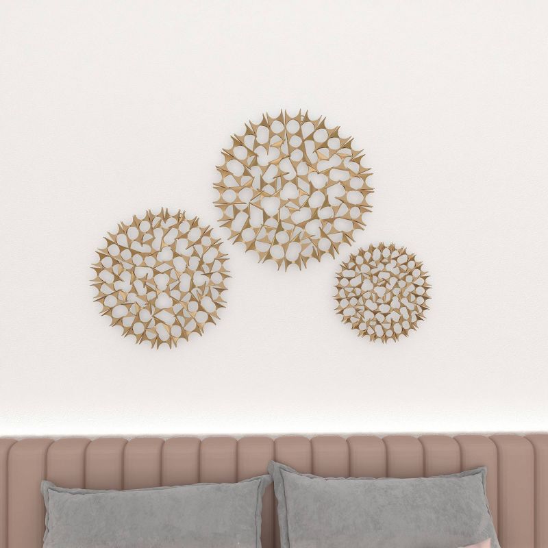 Set of 3 Metal Starburst Wall Decors with Cutout Design - Olivia & May, 4 of 20