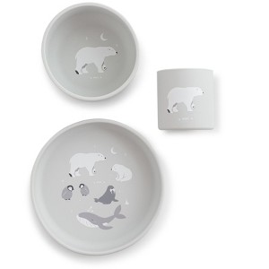 SARO Foodie Silicone Feeding Set – 3-Piece Baby Mealtime Set | Eco-Friendly Silicone Plate, Bowl & Cup | For Self-Feeding, +4 Months - 1 of 2