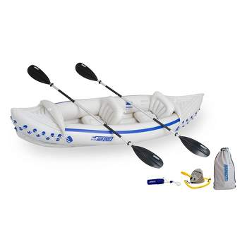 Sea Eagle 330 2 Person Inflatable Sport Kayak Canoe Boat w/ Pump & Oars