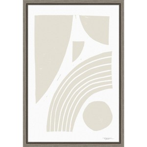 Amanti Art Reflecting Shapes Neutral by Statement Goods Canvas Wall Art Print Framed 16 x 23-in. - 1 of 4
